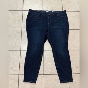 Wonderly Women’s Plus Size 22 Dark Wash Denim Pull-on High Rise Jeggings